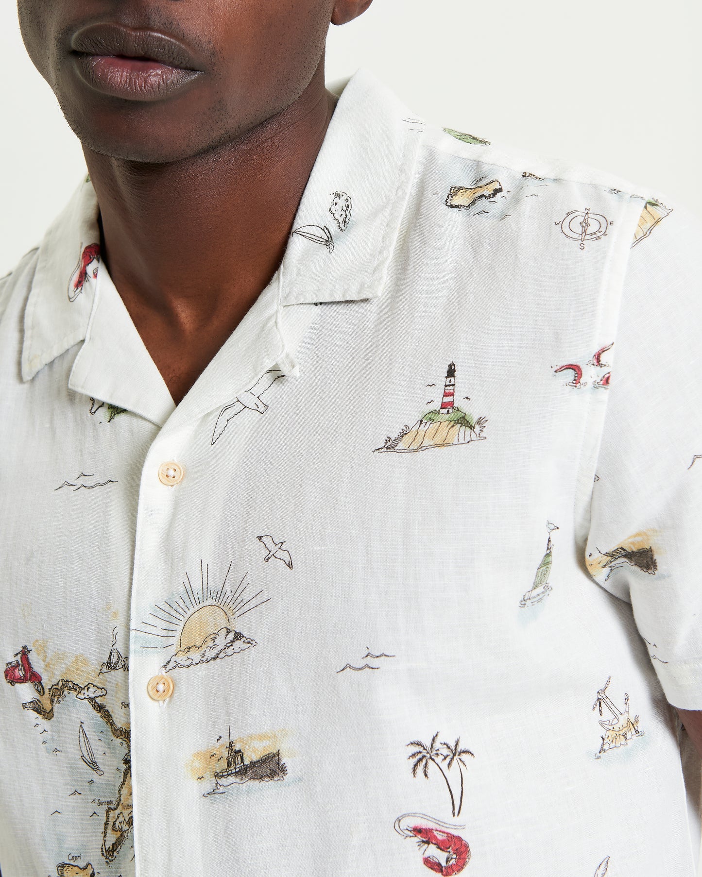 Ben Sherman Brighton to Amalfi Print Shirt B1012446