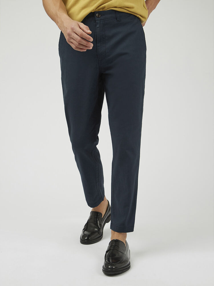 Cotton Linen Slim Taper Trouser