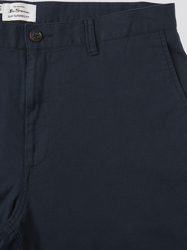 Cotton Linen Slim Taper Trouser