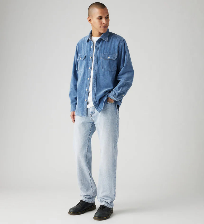 555 Relaxed Straight Baby Blue Essentials