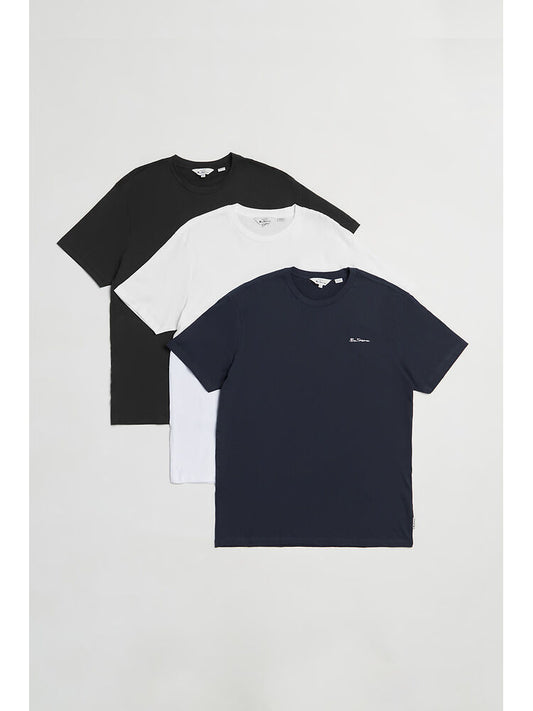 3PK CHEST EMBROIDERY TEE