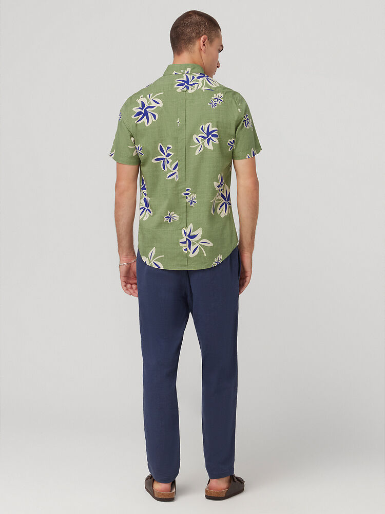 Linen Blend Tapered Pant