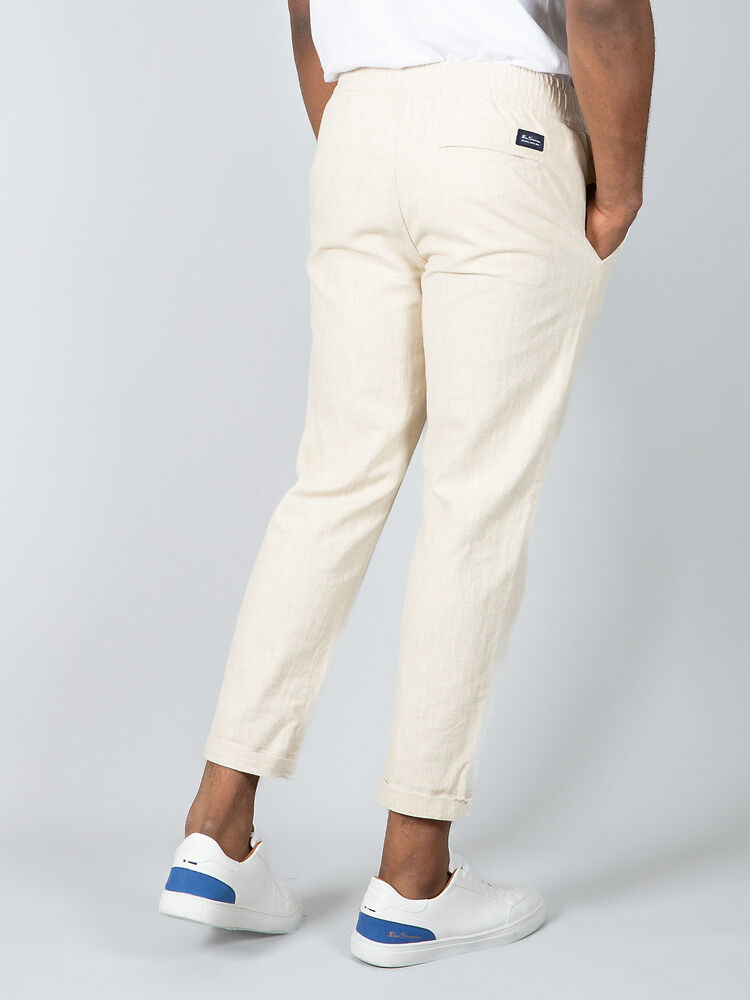 Linen Blend Tapered Pant