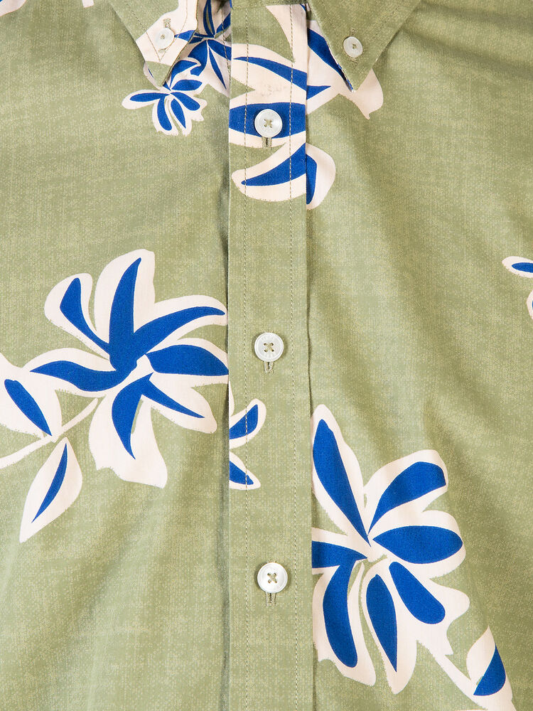 Blue Floral S/S Mod Shirt