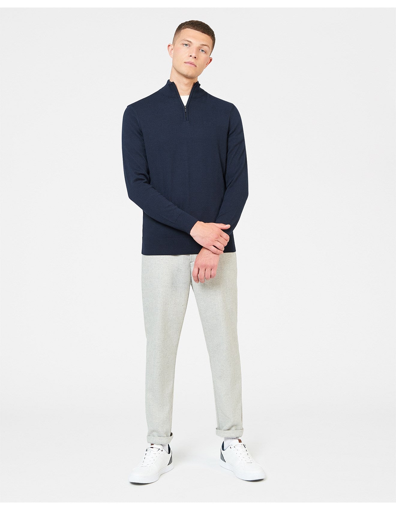 B1013069 Merino half zip ben sherman